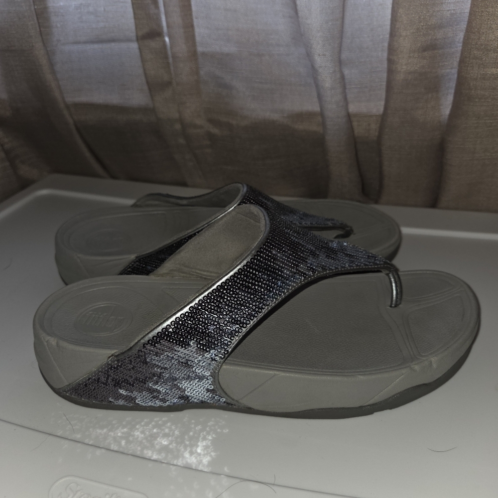 FITFLOP 10 Sequin Embellished Women's Sandals - Picture 6 of 9